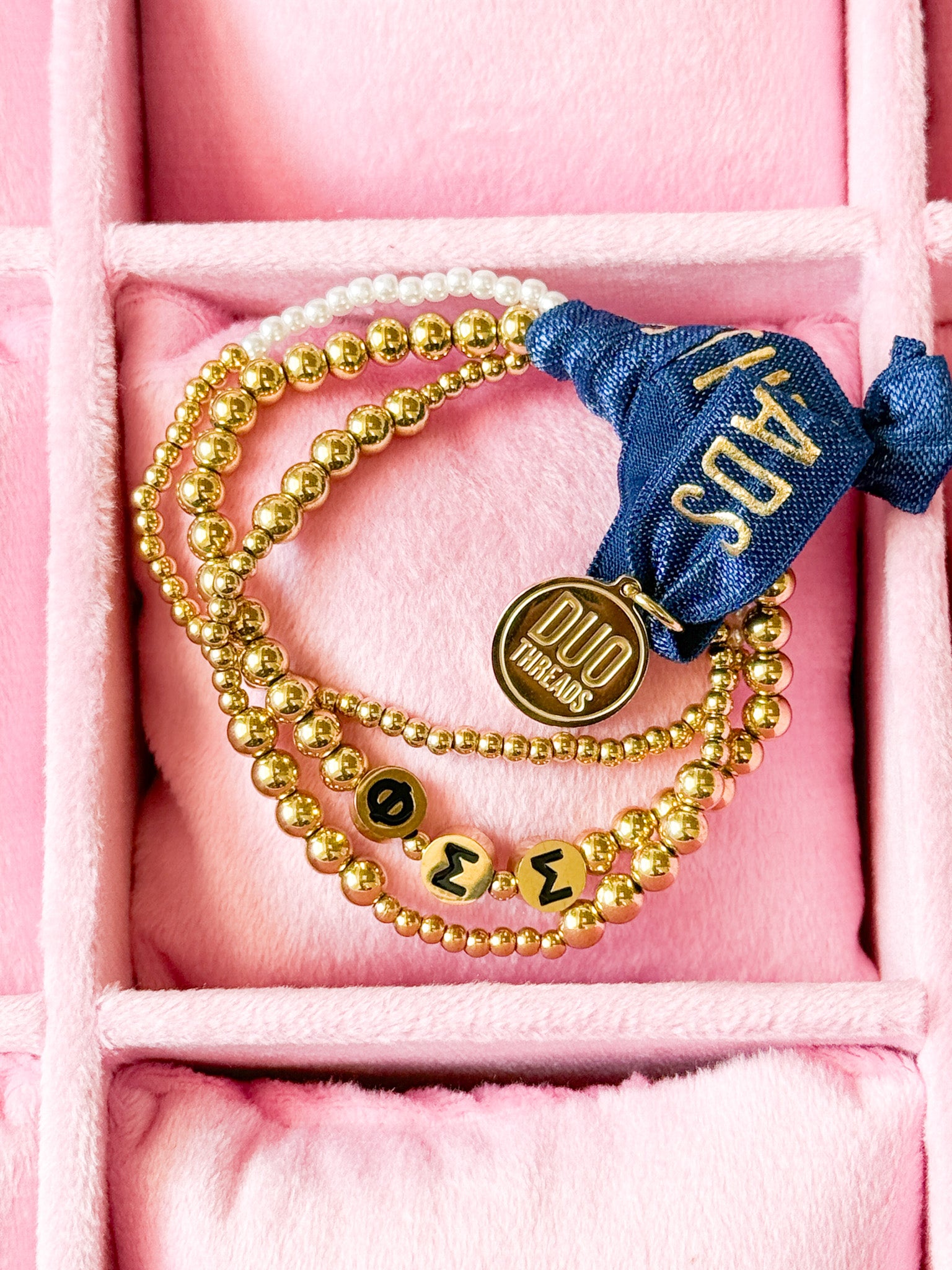 Phi Sigma Sigma Everyday Gold Bracelet Sorority Stack