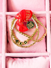 Alpha Chi Omega Everyday Gold Bracelet Sorority Stack