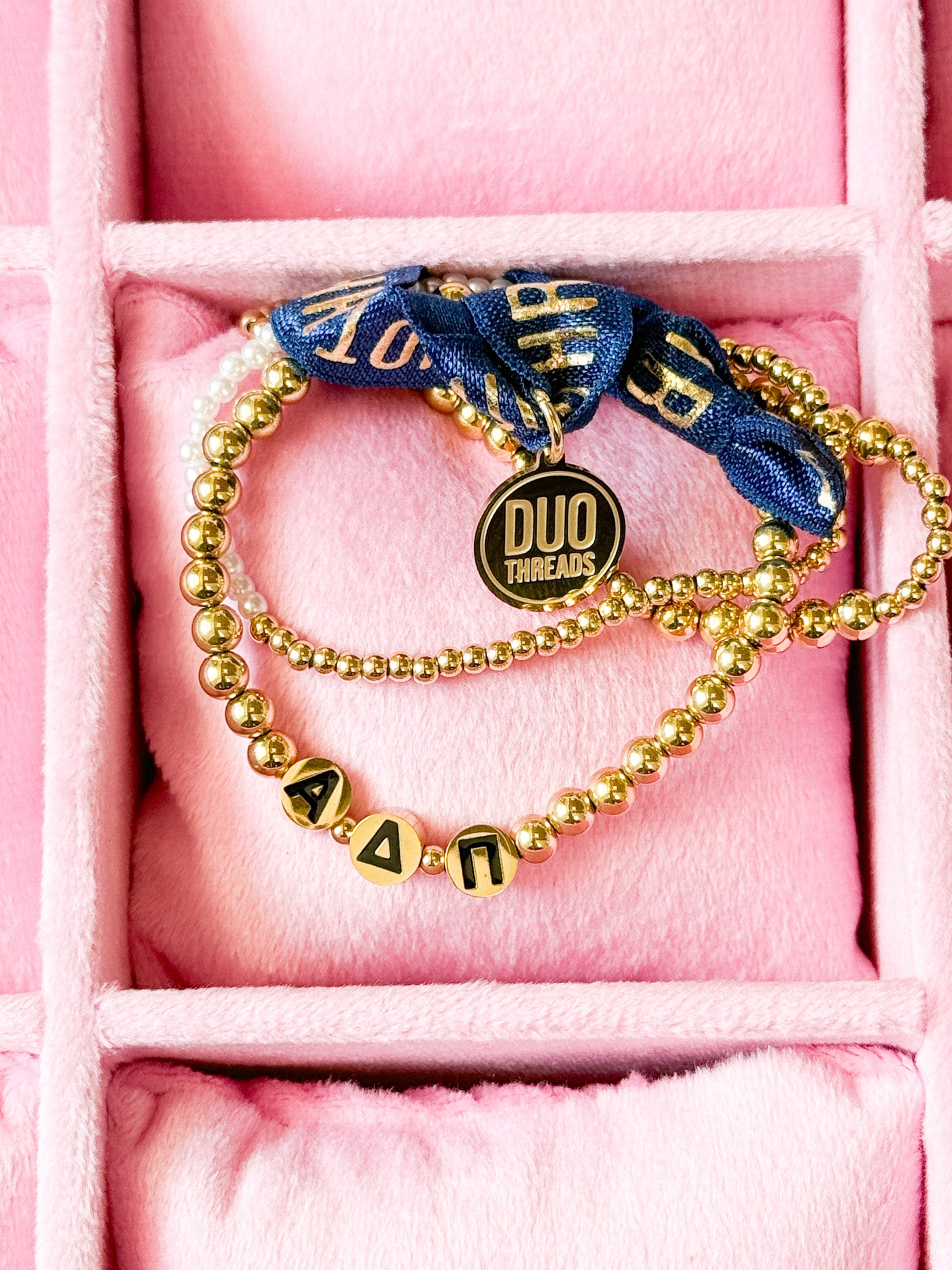 Alpha Delta Pi Everyday Gold Bracelet Sorority Stack