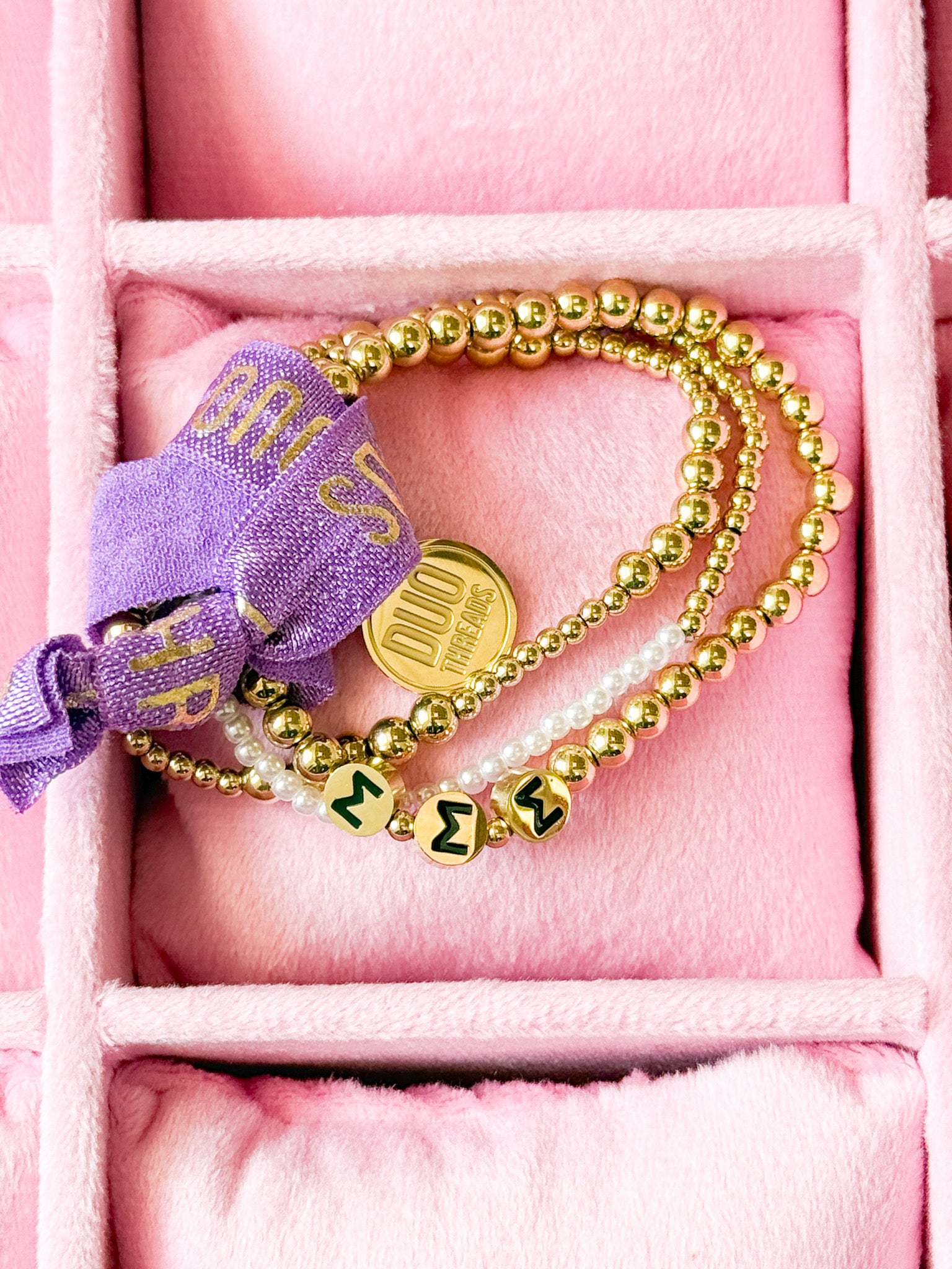 Sigma Sigma Sigma Everyday Gold Bracelet Sorority Stack