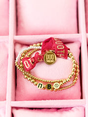 Pi Beta Phi Everyday Gold Bracelet Sorority Stack