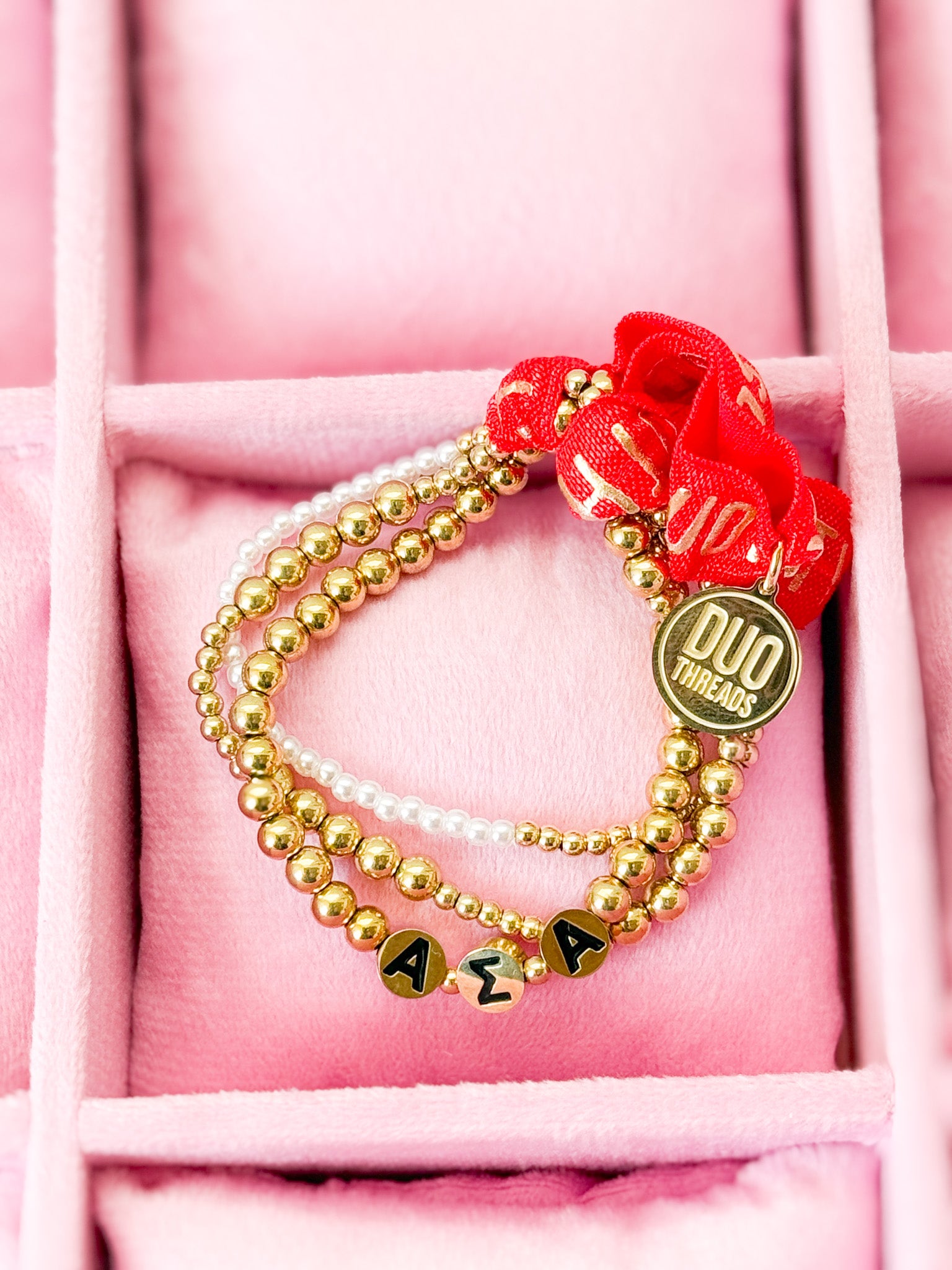 Alpha Sigma Alpha Everyday Gold Bracelet Sorority Stack