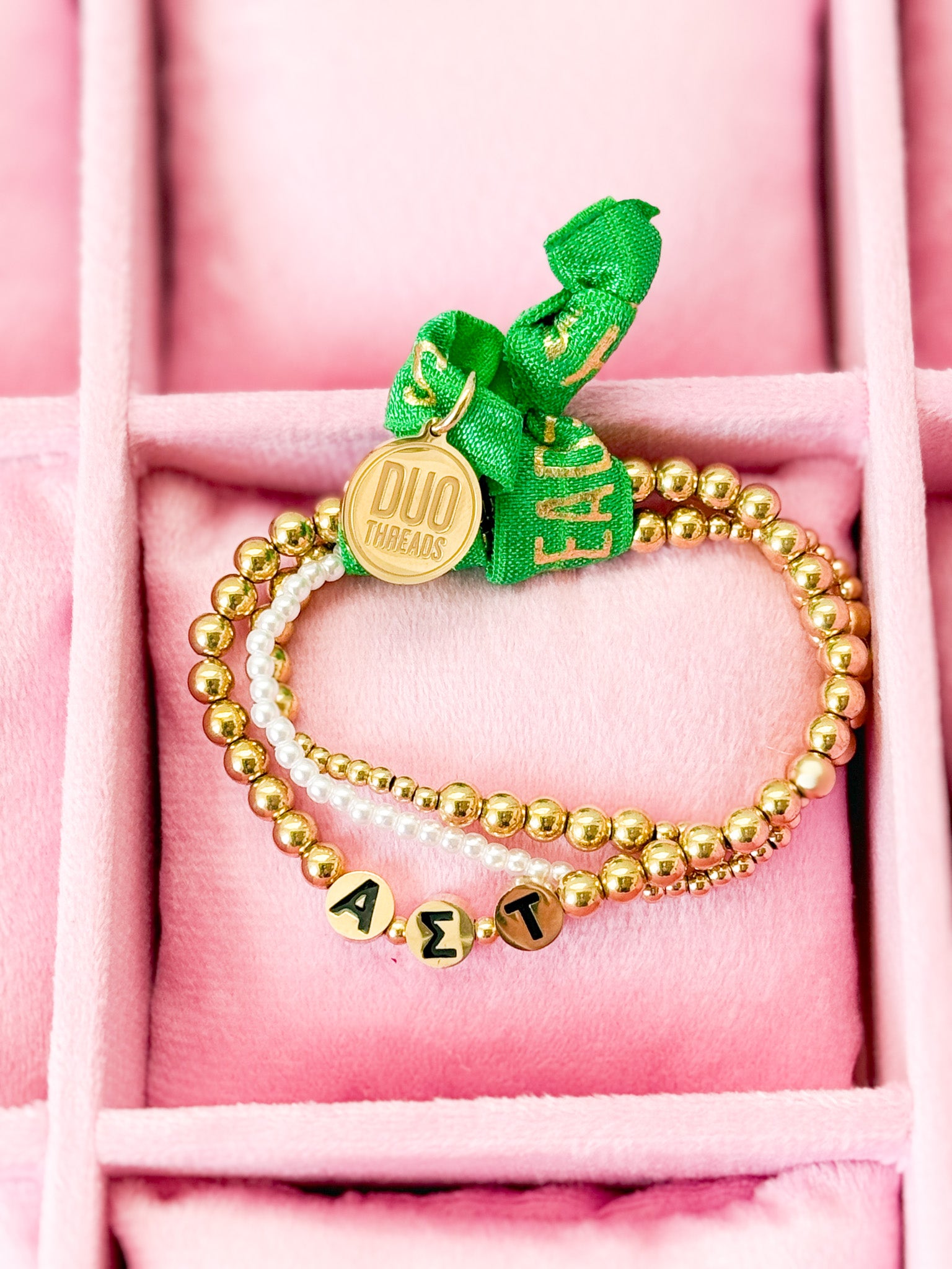 Alpha Sigma Tau Everyday Gold Bracelet Sorority Stack