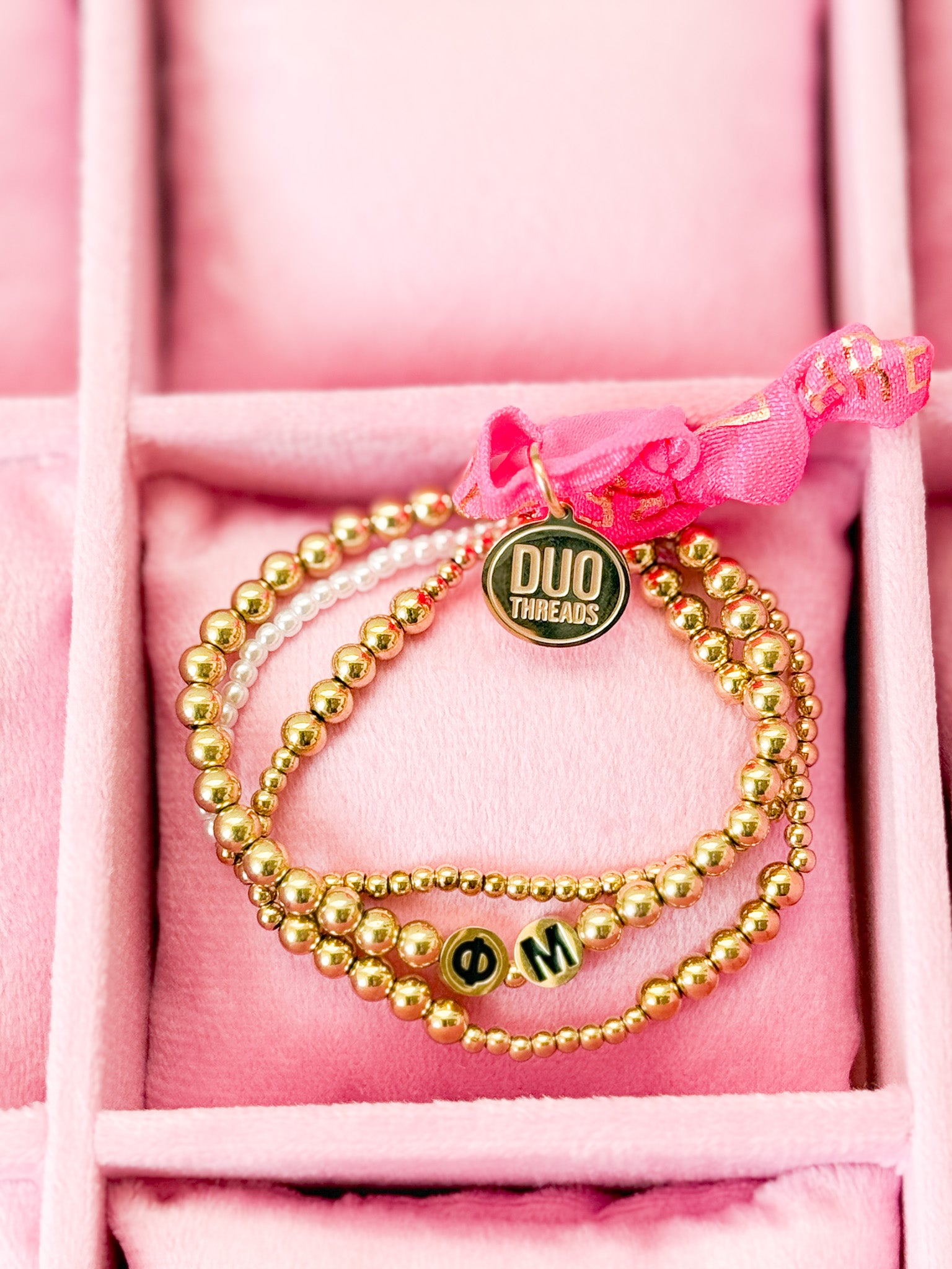 Phi Mu Everyday Gold Bracelet Sorority Stack