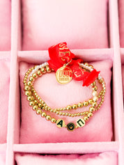 Alpha Omicron Pi Everyday Gold Bracelet Sorority Stack