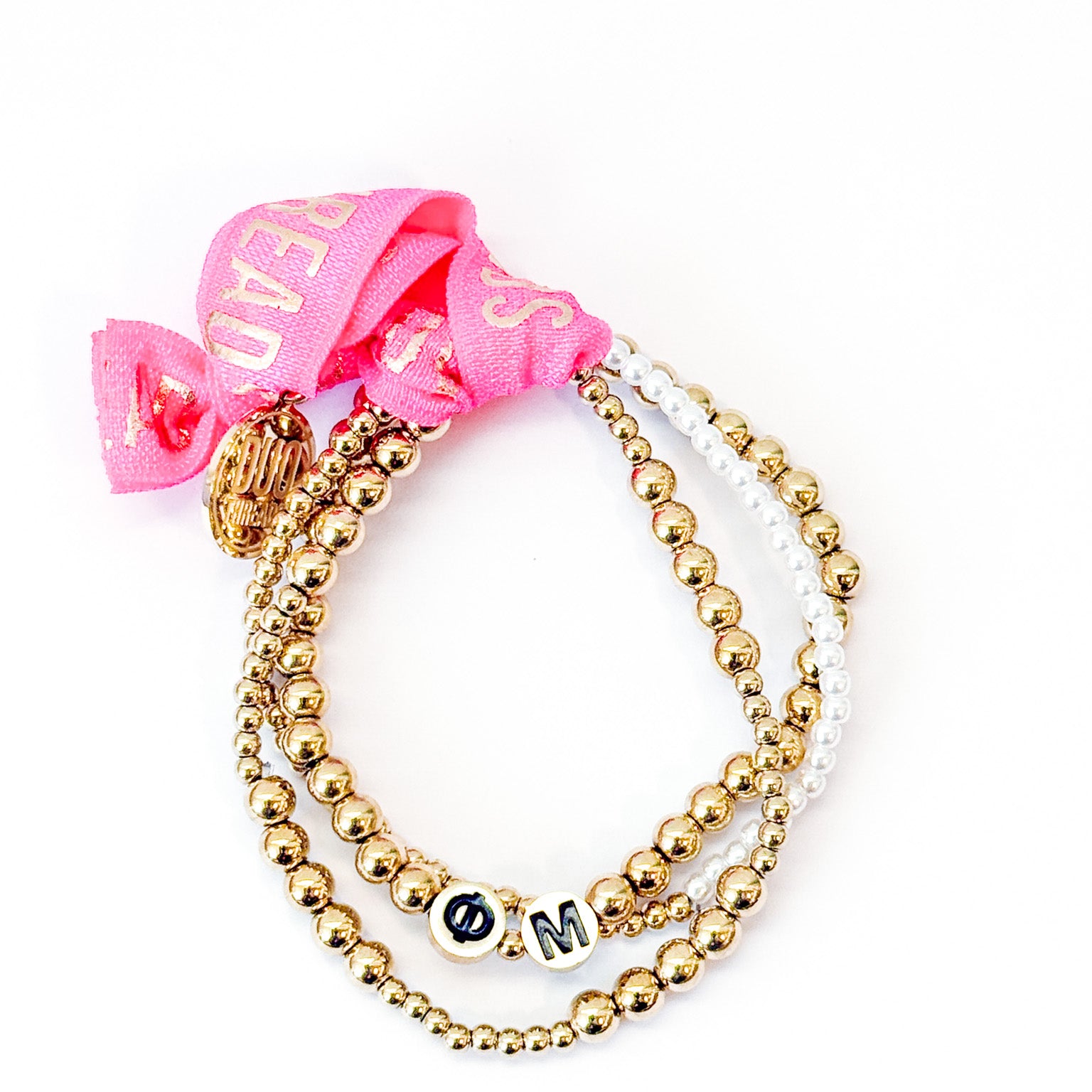 Phi Mu Everyday Gold Bracelet Sorority Stack