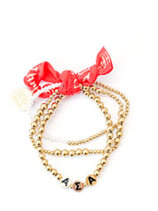 Alpha Sigma Alpha Everyday Gold Bracelet Sorority Stack