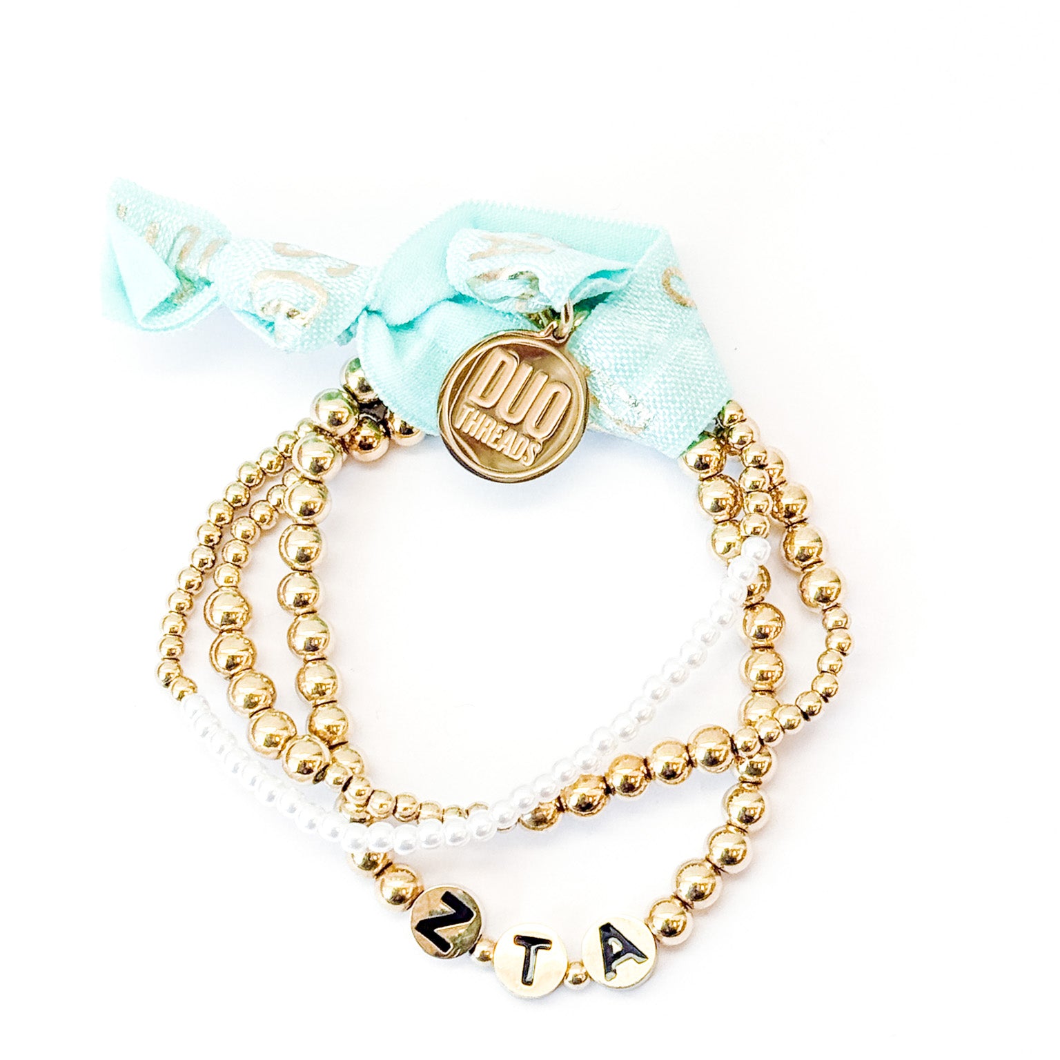 Zeta Tau Alpha Everyday Gold Bracelet Sorority Stack
