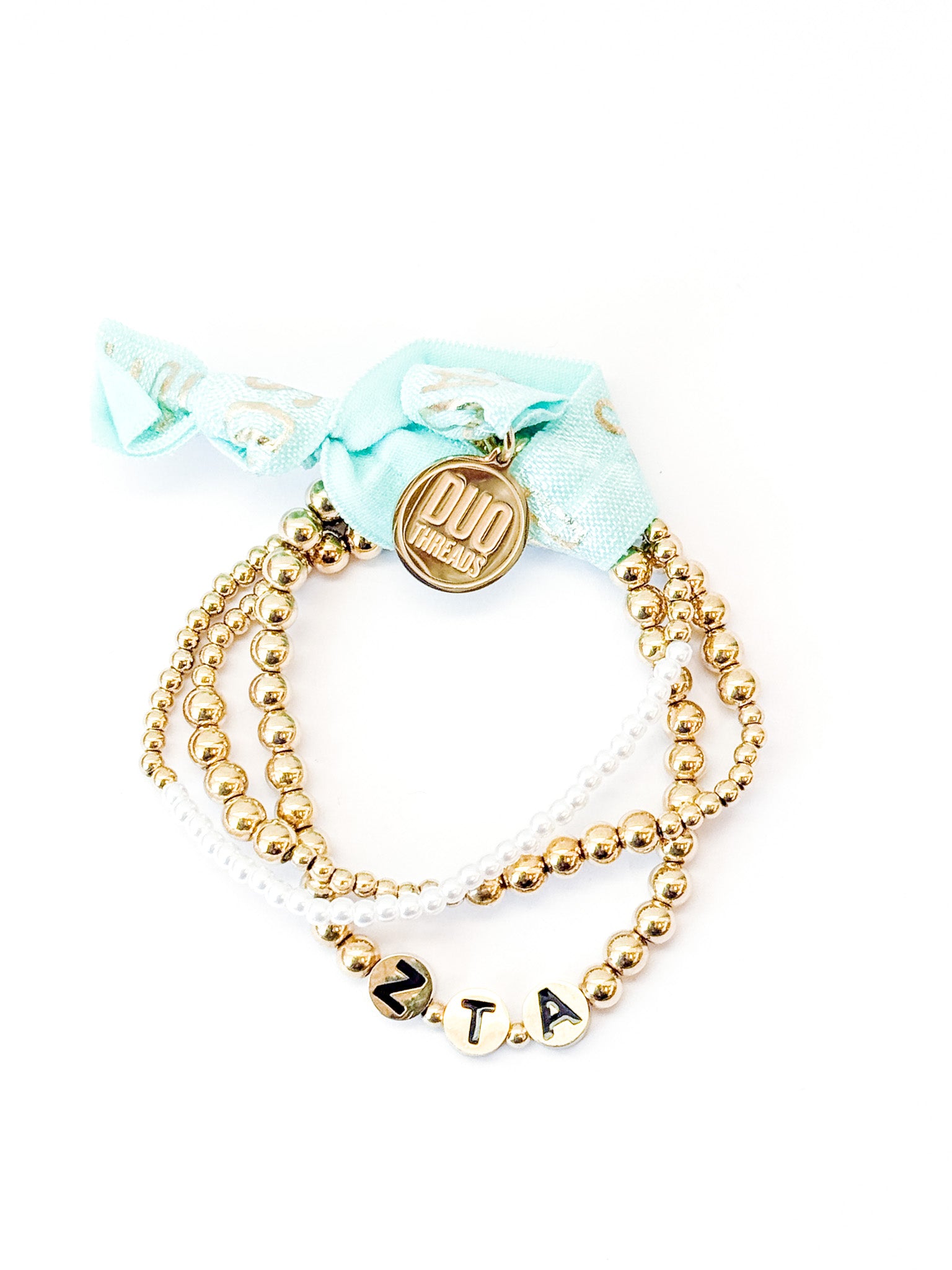 Zeta Tau Alpha Everyday Gold Bracelet Sorority Stack