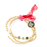 Pi Beta Phi Everyday Gold Bracelet Sorority Stack