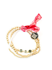 Pi Beta Phi Everyday Gold Bracelet Sorority Stack