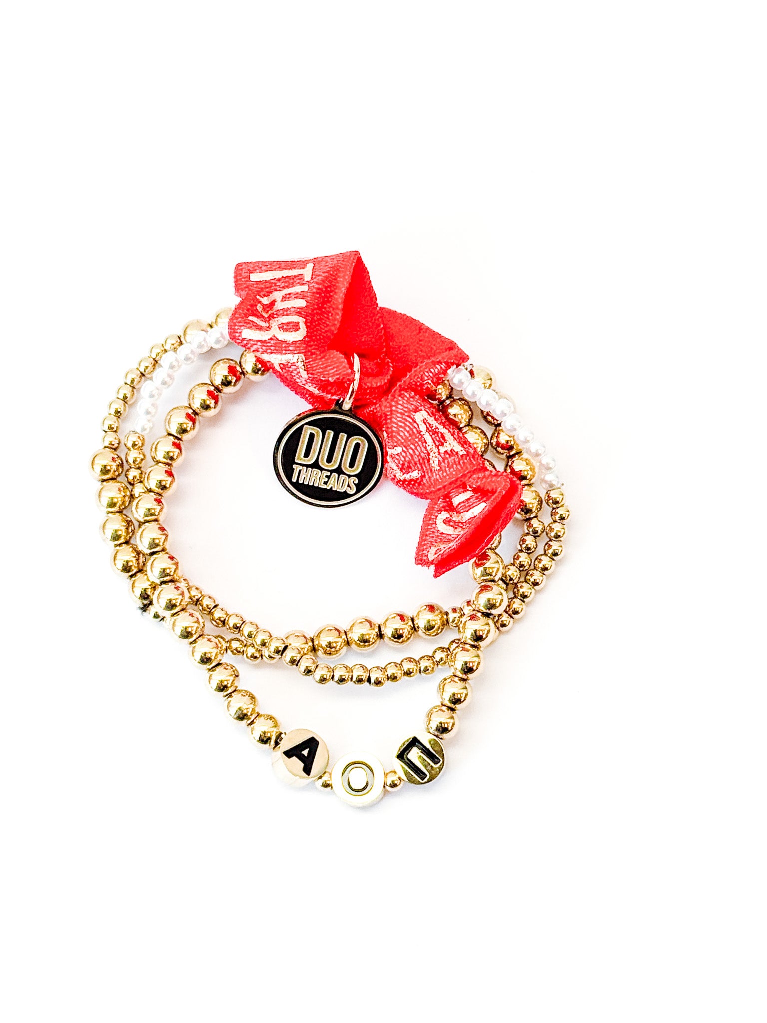 Alpha Omicron Pi Everyday Gold Bracelet Sorority Stack