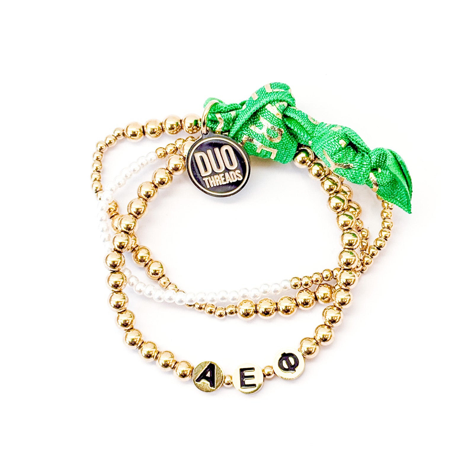 Alpha Epsilon Phi Everyday Gold Bracelet Sorority Stack