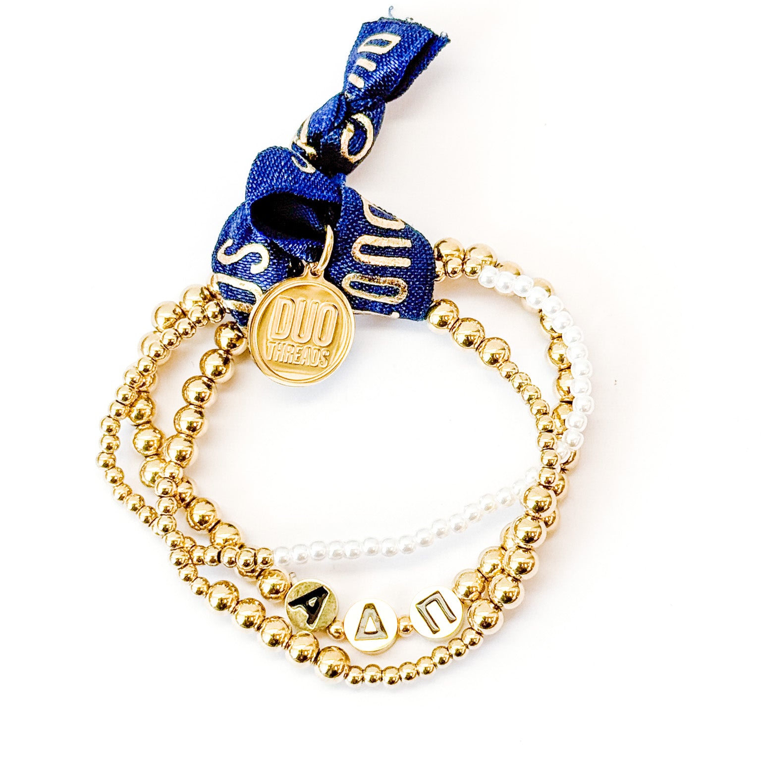 Alpha Delta Pi Everyday Gold Bracelet Sorority Stack
