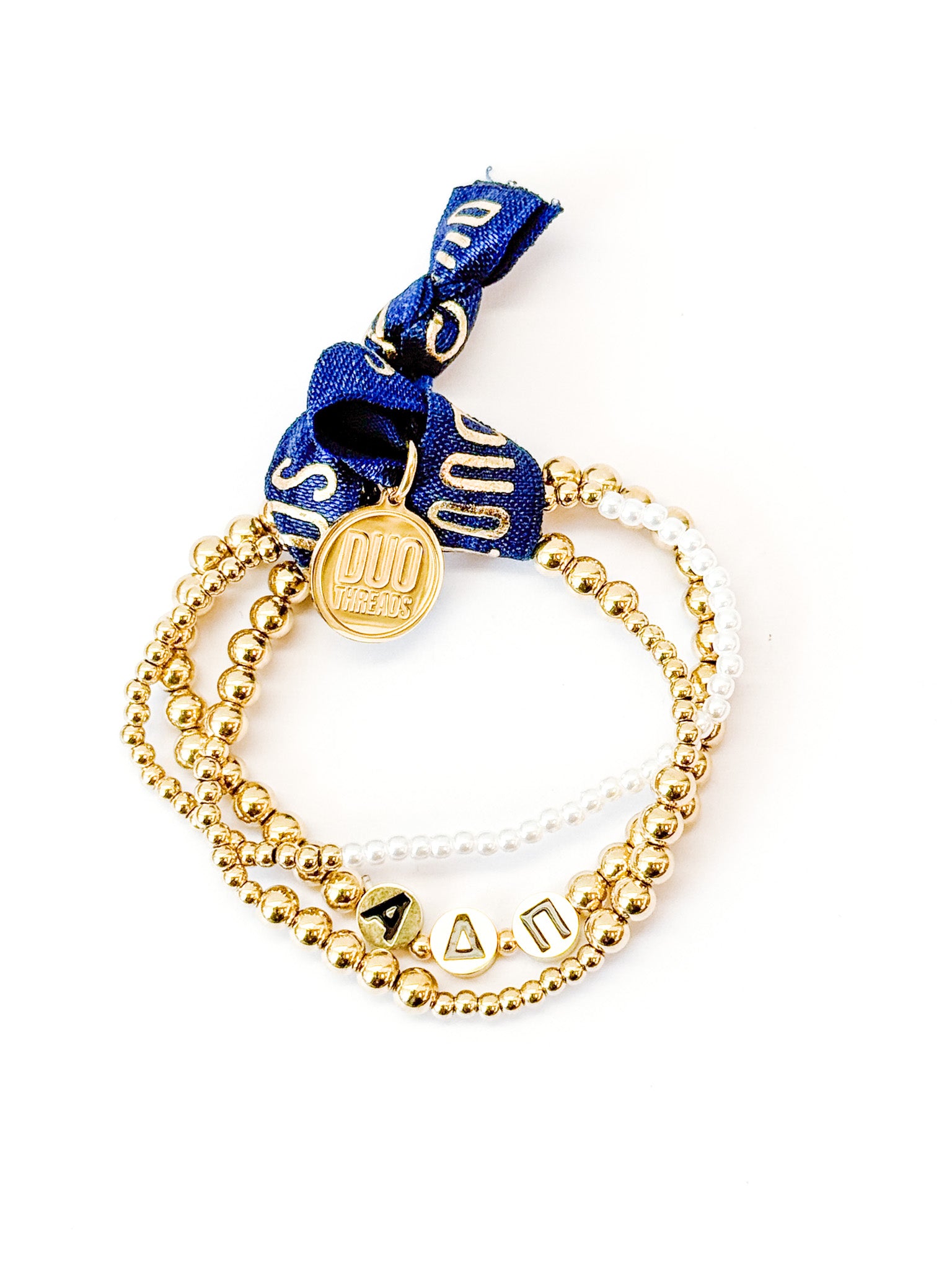 Alpha Delta Pi Everyday Gold Bracelet Sorority Stack