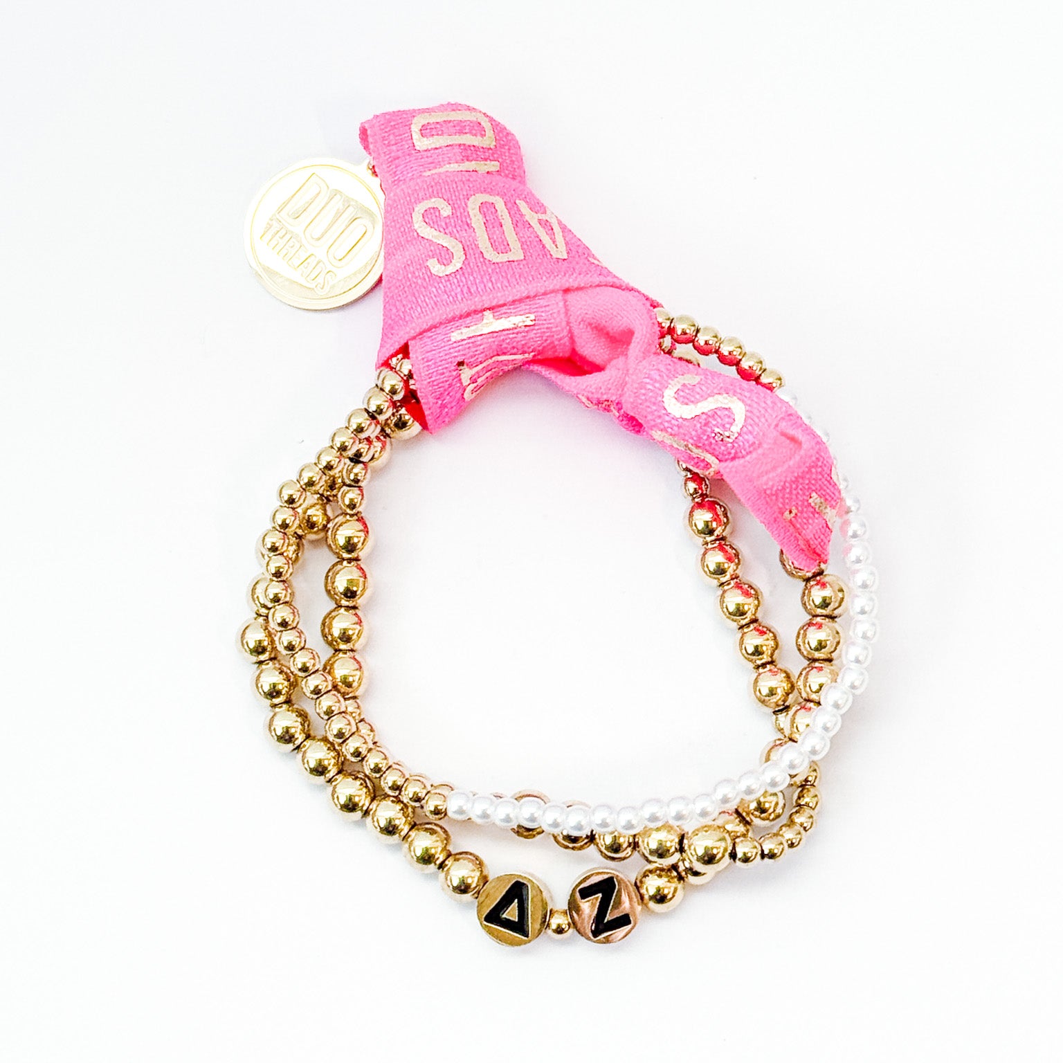 Delta Zeta Everyday Gold Bracelet Sorority Stack