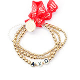 Alpha Chi Omega Everyday Gold Bracelet Sorority Stack