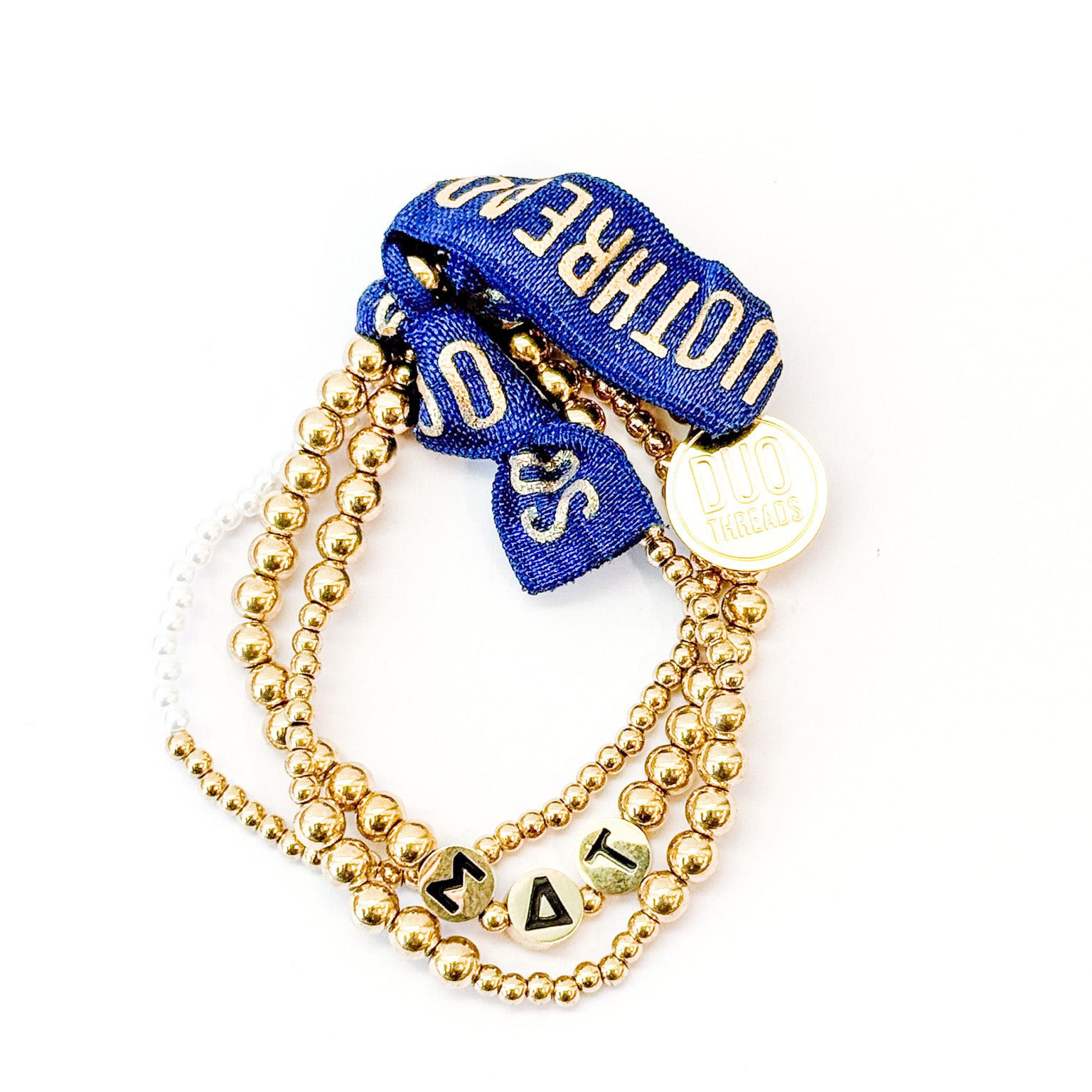Sigma Delta Tau Everyday Gold Bracelet Sorority Stack