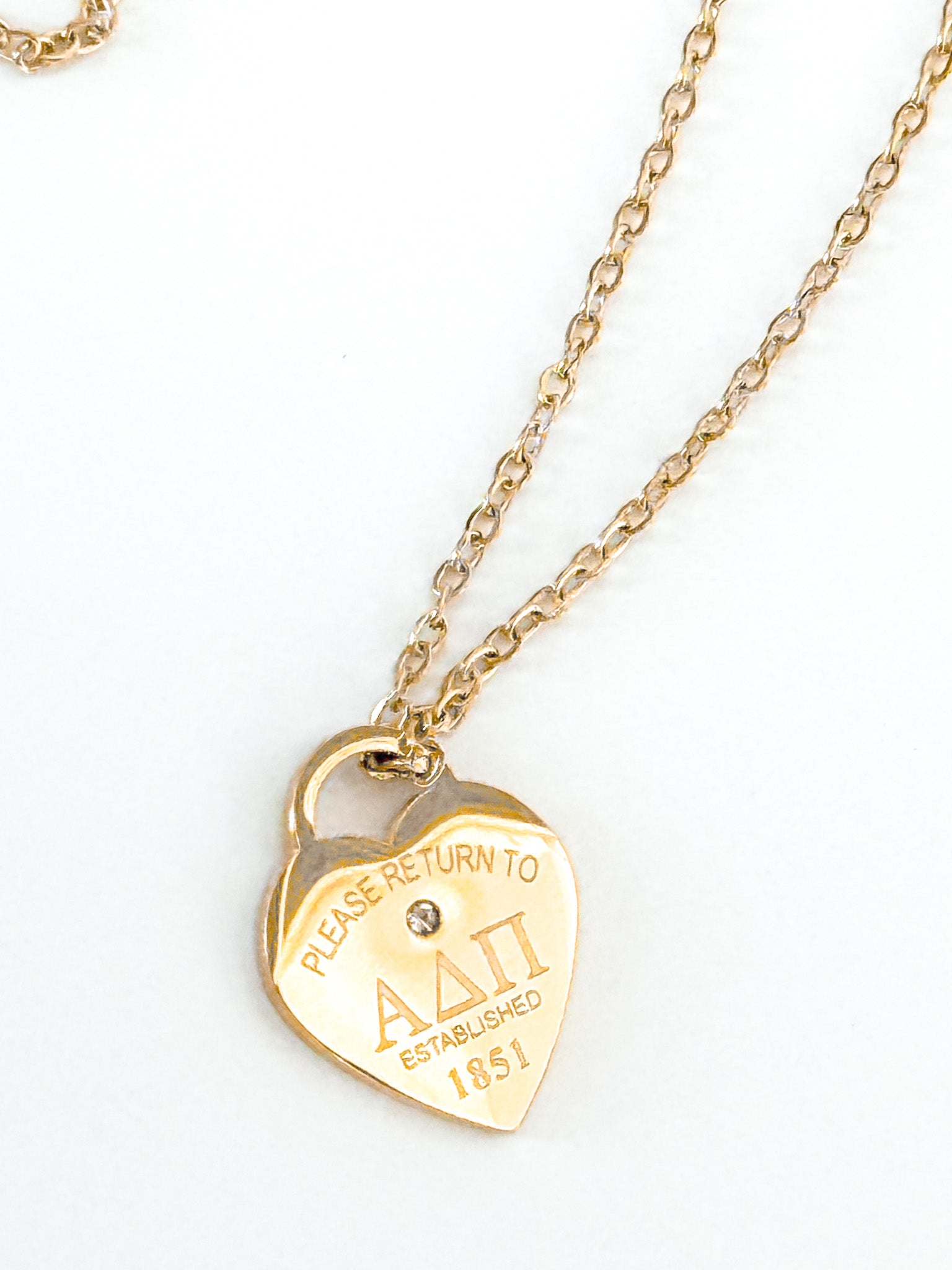 Alpha Delta Pi Please Return Sorority Necklace