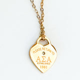 Please Return Sorority Necklace