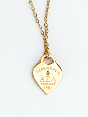 Please Return Sorority Necklace