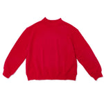 red mock neck flat lay