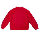 red mock neck flat lay