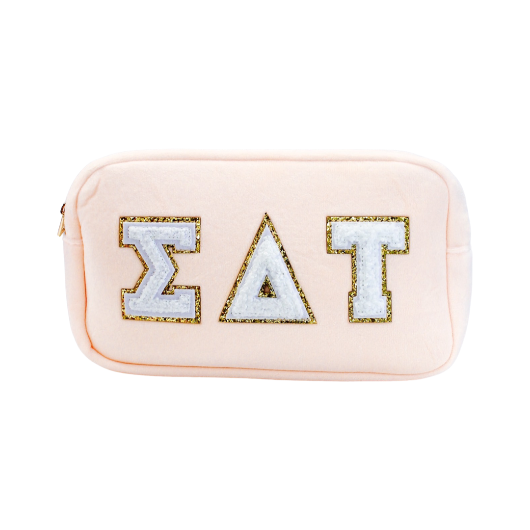 Chenille Sorority Cosmetic Bag
