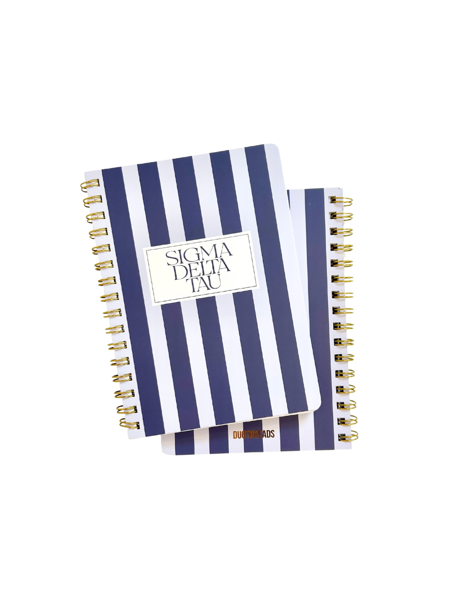 Sigma Delta Tau Stripe Sorority Notebook