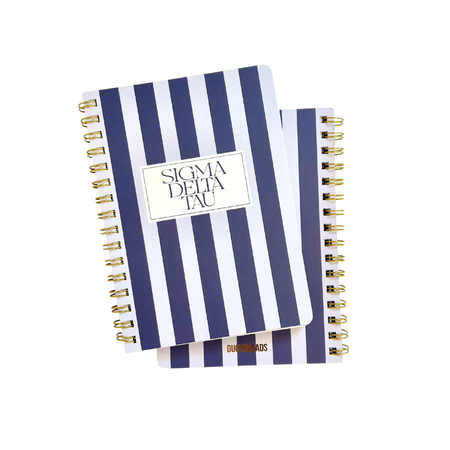 Sigma Delta Tau Stripe Sorority Notebook