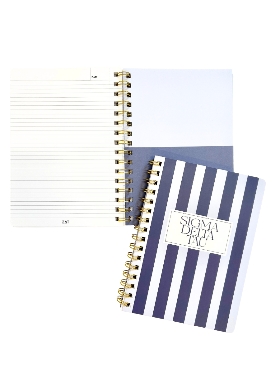 Sigma Delta Tau Stripe Sorority Notebook