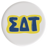 Sigma Delta Tau Bubbly Sorority Button