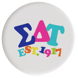 Sigma Delta Tau Happy Days Sorority Button