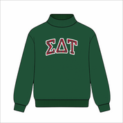 Kensington Sorority Embroidered Mock Neck - Forest