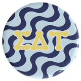 Sigma Delta Tau Groovy Sorority Button