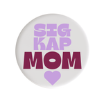Sigma Kappa Mom Heart Sorority Button