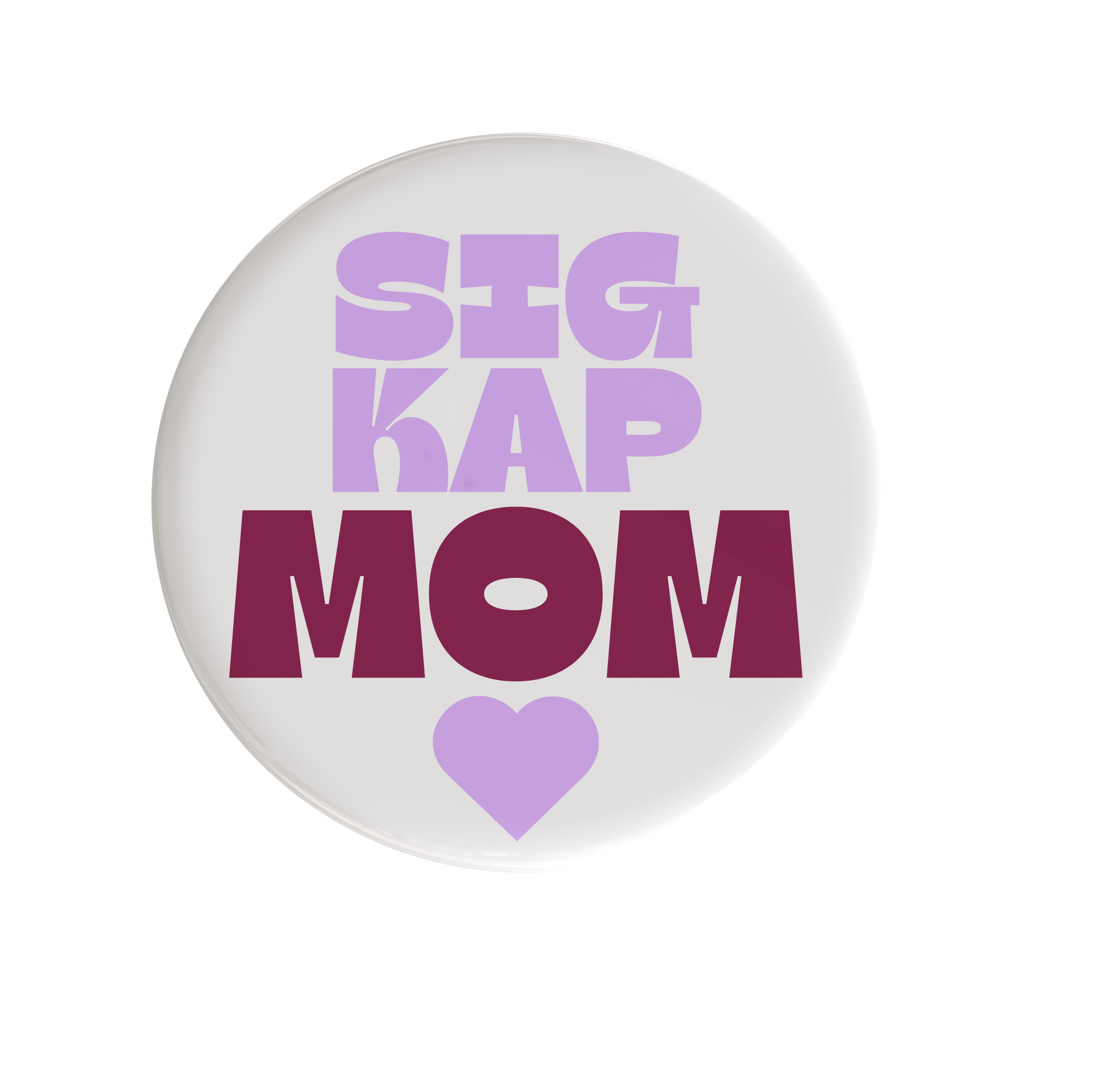 Sigma Kappa Mom Heart Sorority Button