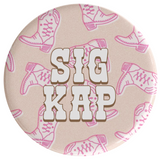 Sigma Kappa Boot Scootin' Sorority Button