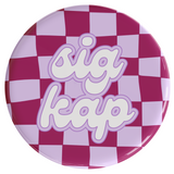 Sigma Kappa Checker Sorority Button