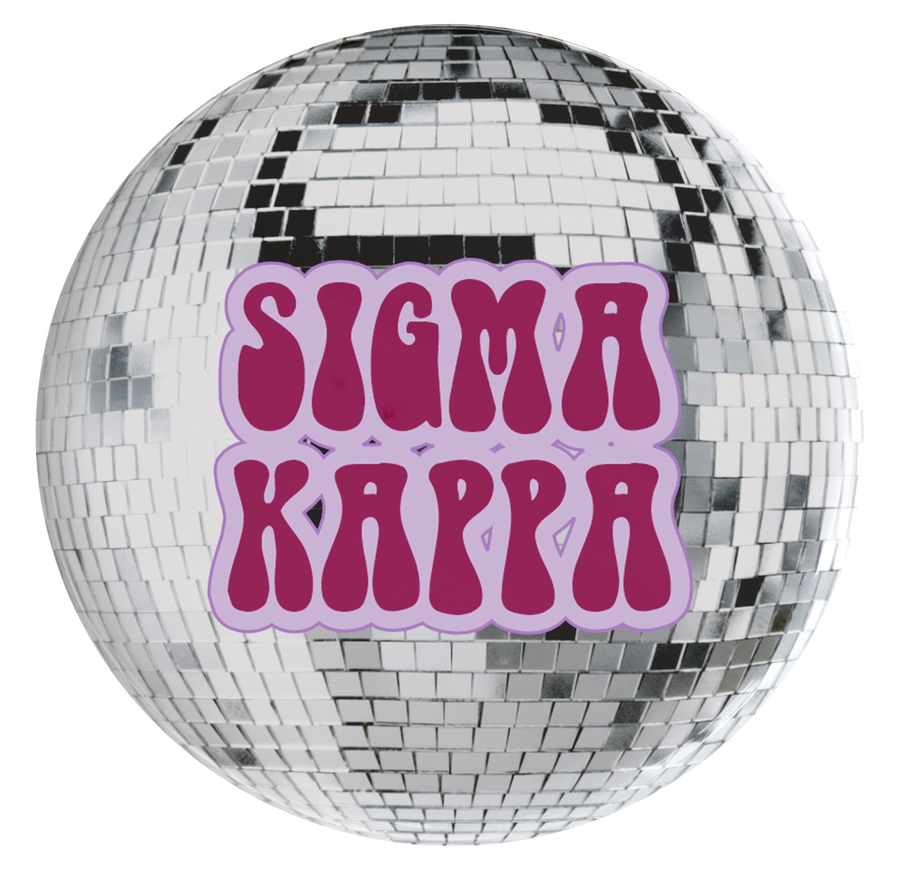Sigma Kappa Disco Sorority Button