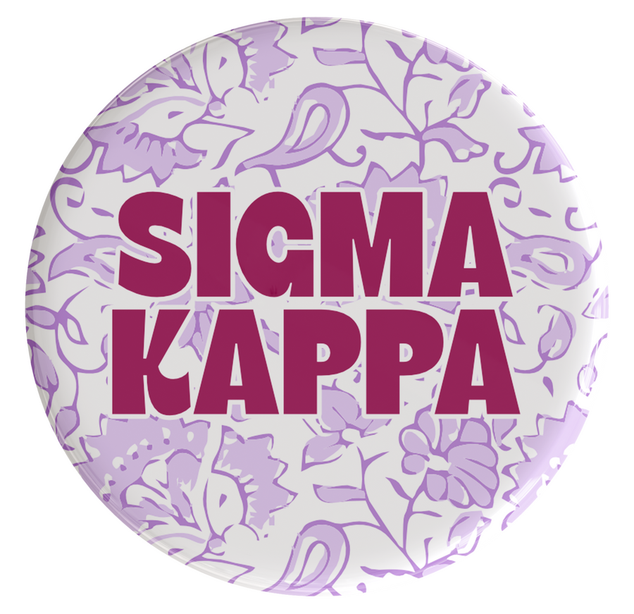 Sigma Kappa Through The Vines Sorority Button