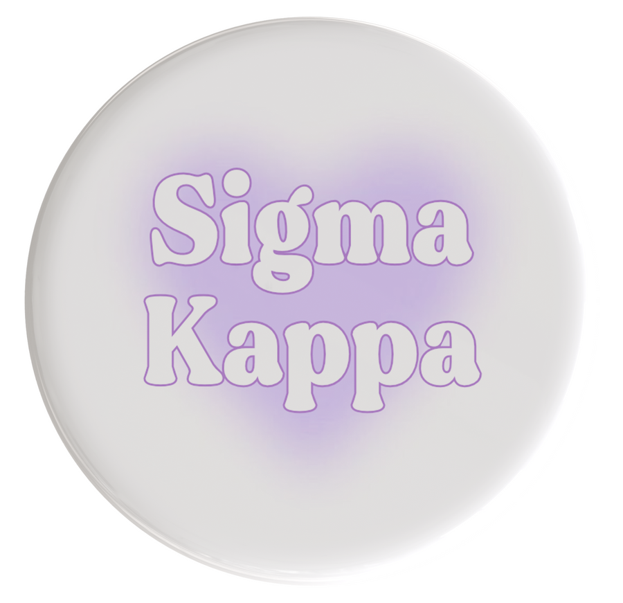 Sigma Kappa Big Heart Sorority Button