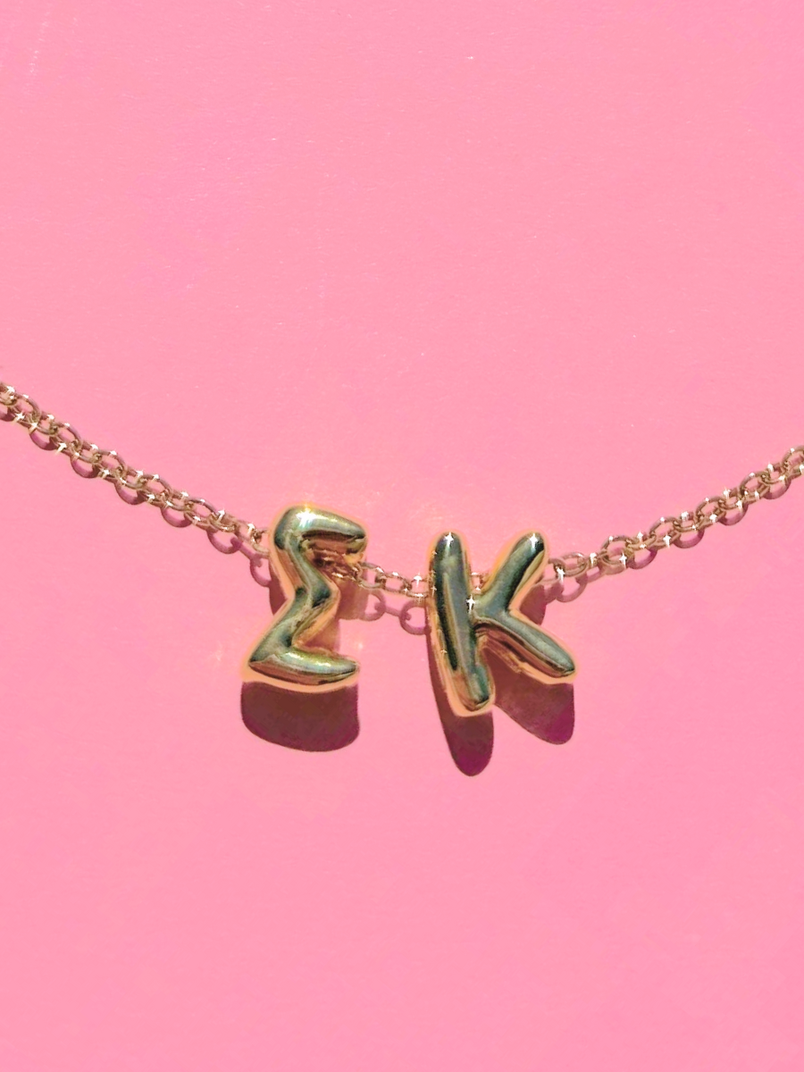 Sigma Kappa Bubble Letter Necklace