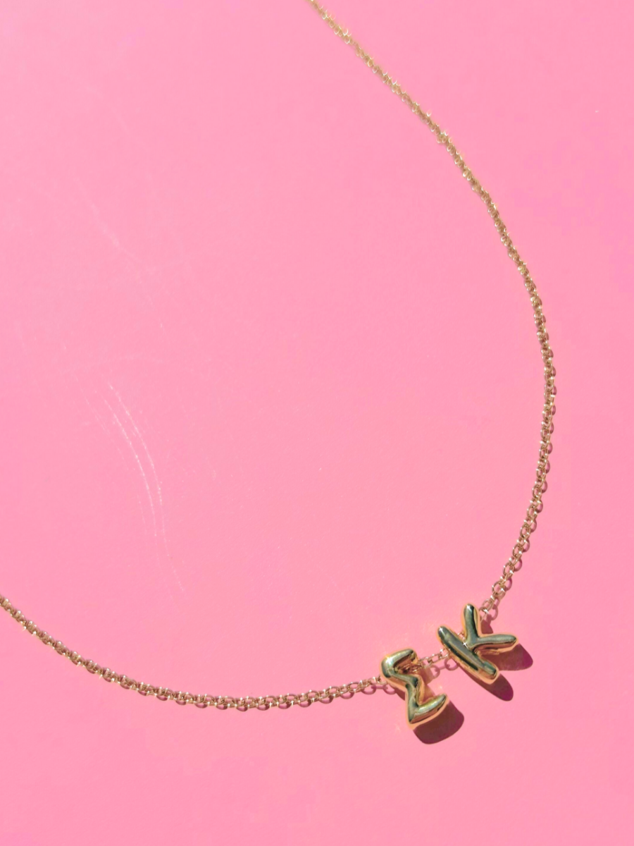 Sigma Kappa Bubble Letter Necklace