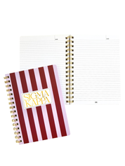 Sigma Kappa Stripe Sorority Notebook
