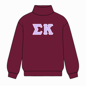 Classic Twill Sorority Embroidered Mock Neck