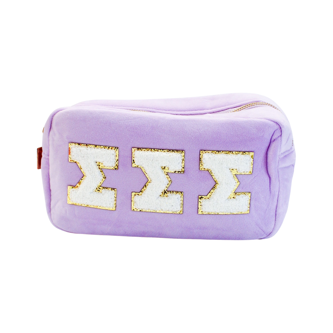 Chenille Sorority Cosmetic Bag