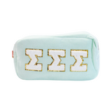 Sigma Sigma Sigma Chenille Sorority Cosmetic Bag