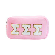 Chenille Sorority Cosmetic Bag