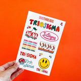 Sigma Sigma Sigma Sorority Rainbow Sticker Sheet